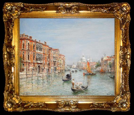 framed  Frans Wilhelm Odelmark Canale Grande Venedig, ta009-2